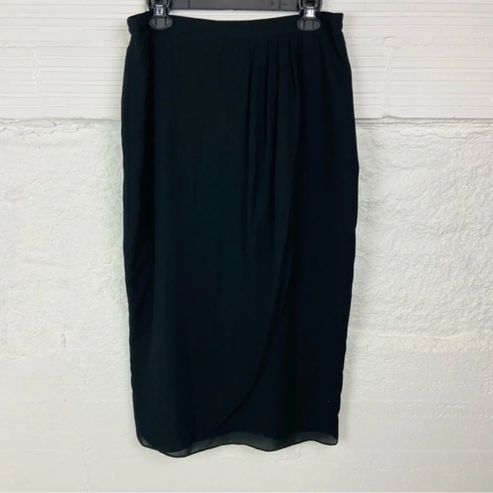 R&K evening Classic Black pleated side maxi Pencil Skirt size large - Picture 1 of 13